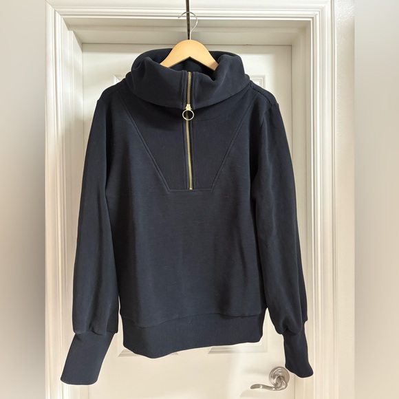 Varley Vine Ottoman Half Zip Pullover | M | Black - Picture 3 of 11